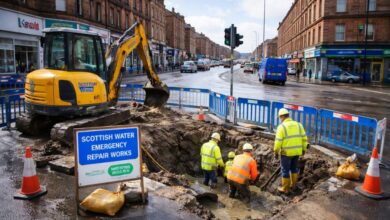 glasgow water main break shettleston road